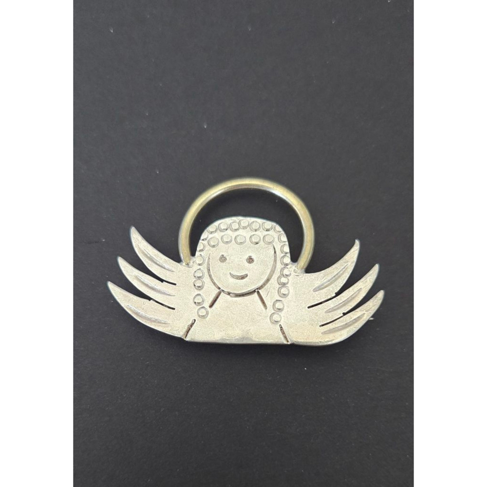 Vtg brooch pendant 925 sterling angel